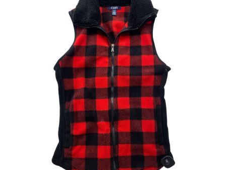 Vest Fleece By Chaps In Black & Red, Size: S Supply