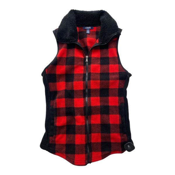 Vest Fleece By Chaps In Black & Red, Size: S Supply