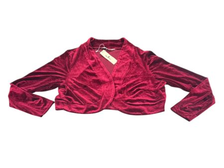 Bolero By Agnes Orinda In Maroon, Size: 2x Supply