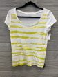 Top Short Sleeve By Loft In White & Yellow, Size: S Hot on Sale