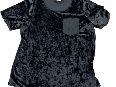 Top Short Sleeve By Evri In Black, Size: 1x Hot on Sale