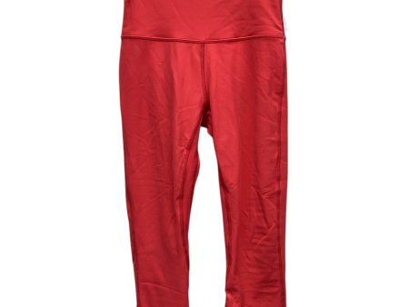 Athletic Leggings By Lululemon In Red, Size: 4 Sale