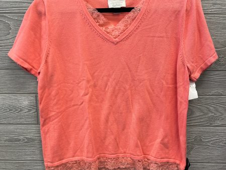 Top Short Sleeve By Christopher And Banks In Coral, Size: Xl Discount