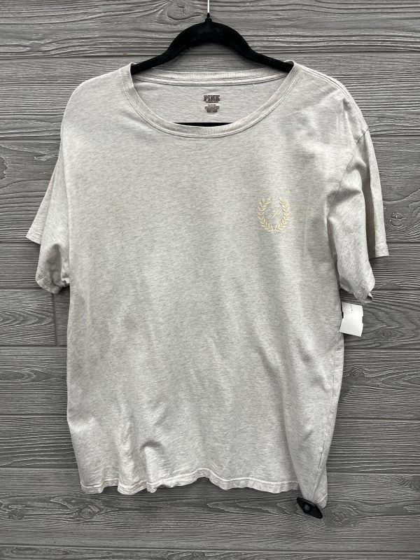 Top Short Sleeve By Pink In Grey, Size: M Online Sale