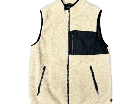 Vest Faux Fur & Sherpa By Ninth Hall In Beige, Size: M Online now