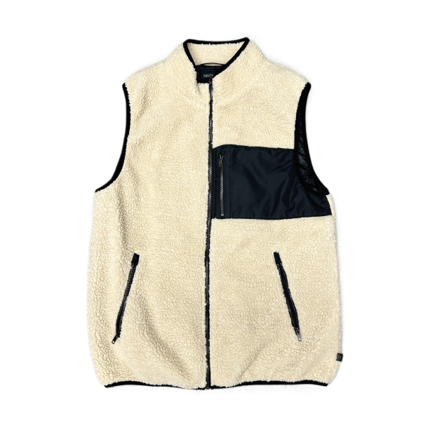 Vest Faux Fur & Sherpa By Ninth Hall In Beige, Size: M Online now