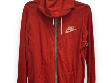 Athletic Jacket By Nike Apparel In Orange, Size: Xl For Cheap