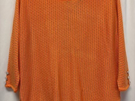 Top 3 4 Sleeve By Madison In Orange, Size: S Supply