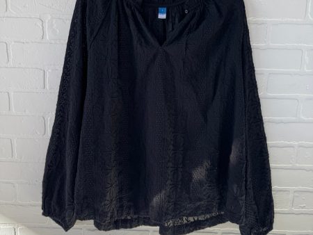 Top Long Sleeve By Old Navy In Black, Size: L Supply