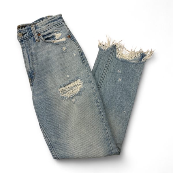 Jeans Straight By Abercrombie And Fitch In Blue, Size: 26 Sale