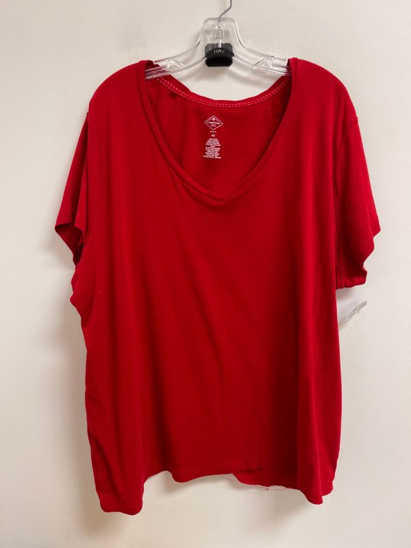 Top Short Sleeve By St Johns Bay In Red, Size: 4x Supply