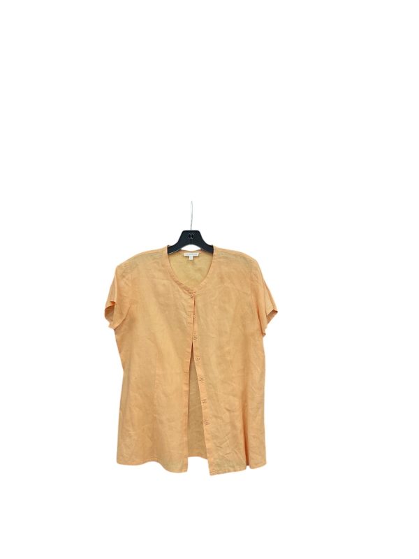 Top Short Sleeve By Eileen Fisher In Orange, Size: M For Cheap