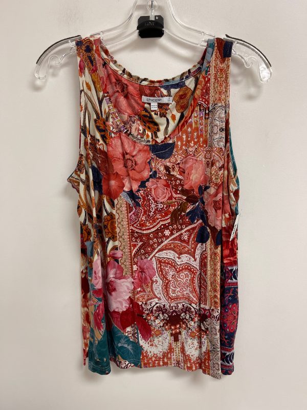 Top Sleeveless By Chicos In Multi-colored, Size: L For Discount