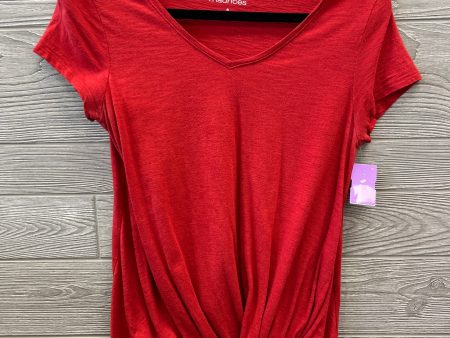 Top Short Sleeve By Maurices In Red, Size: S For Discount