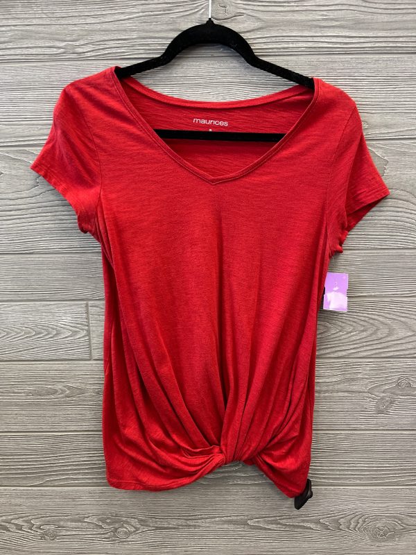 Top Short Sleeve By Maurices In Red, Size: S For Discount