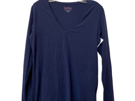 Top Long Sleeve Basic By Lilly Pulitzer In Blue, Size: M For Sale