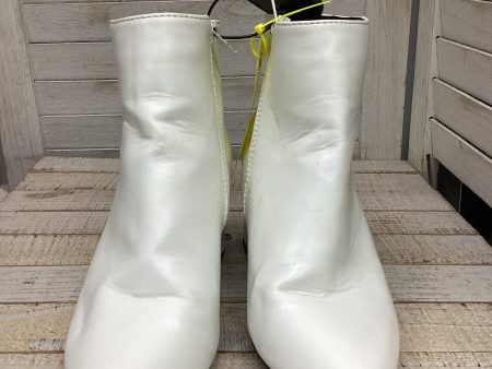 Boots Ankle Heels By Shein In White, Size: 6.5 For Sale