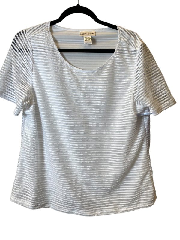 Top Short Sleeve By Rebecca Malone In White, Size: L Online Hot Sale