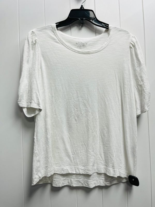 Top Short Sleeve By Chicos In White, Size: Xl For Cheap