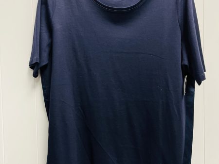 Top Short Sleeve Basic By Chicos In Navy, Size: L Sale