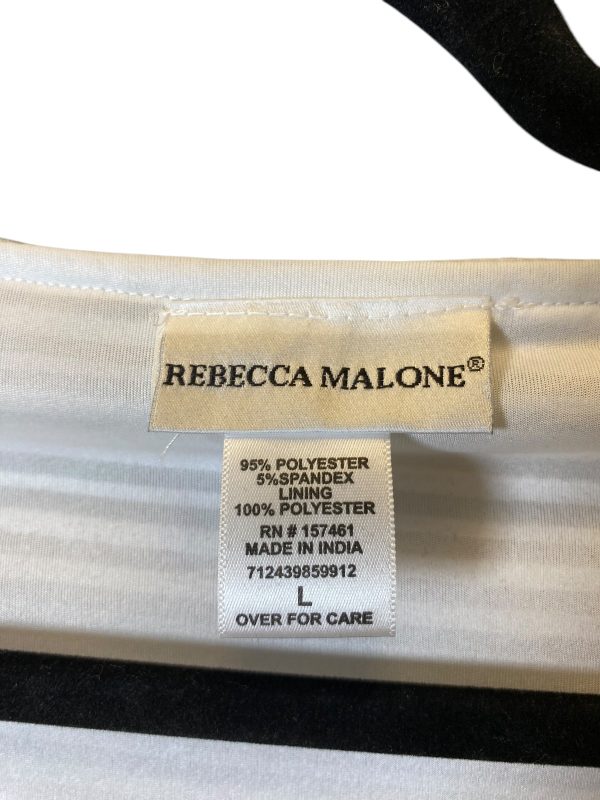 Top Short Sleeve By Rebecca Malone In White, Size: L Online Hot Sale