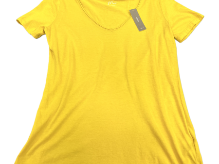 Top Short Sleeve Basic By J. Crew In Yellow, Size: Xs Online Hot Sale