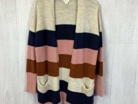 Cardigan By Caslon In Cream & Pink, Size: S Supply