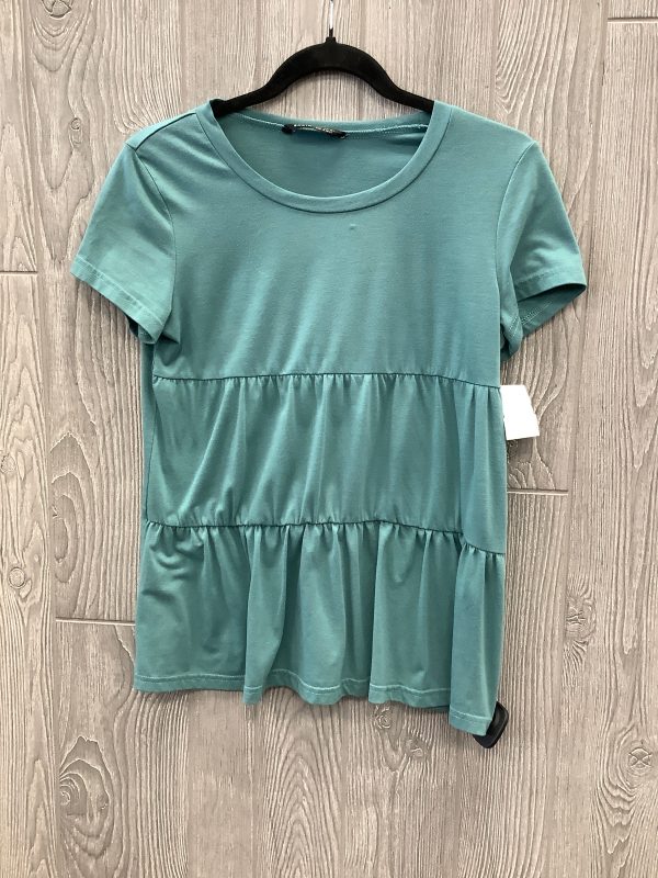 Top Short Sleeve By Shein In Teal, Size: S on Sale