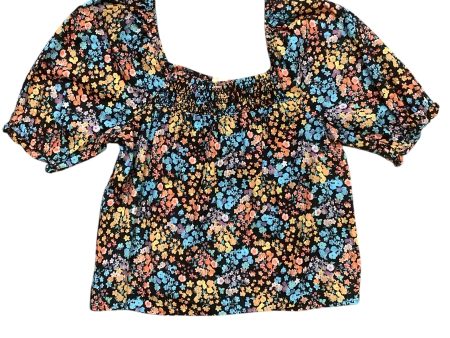 Top Short Sleeve Basic By Ana In Black Floral, Size: Xs Cheap