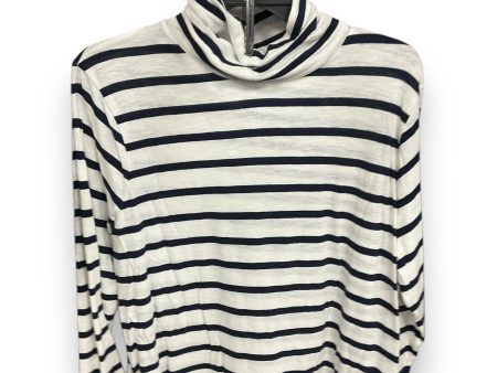 Top Long Sleeve By Madewell In Blue & White, Size: Xxl on Sale