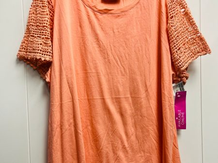 Top Short Sleeve By Lane Bryant In Orange, Size: 18 on Sale