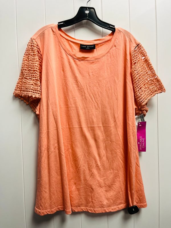 Top Short Sleeve By Lane Bryant In Orange, Size: 18 on Sale