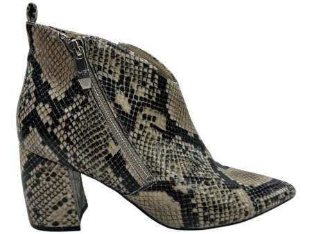 Boots Ankle Heels By Marc Fisher In Snakeskin Print, Size:8 Sale