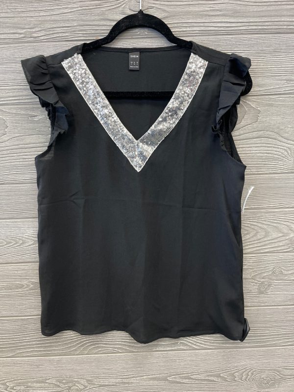 Top Short Sleeve By Shein In Black, Size: S Hot on Sale