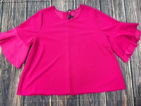 Top 3 4 Sleeve By Lane Bryant In Pink, Size: 3x Hot on Sale