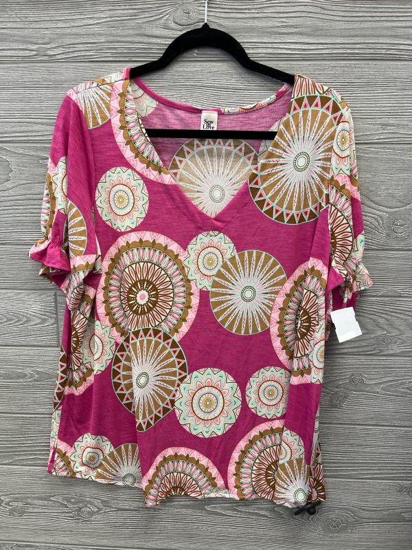 Top Short Sleeve By Sew In Love In Pink, Size: L For Sale