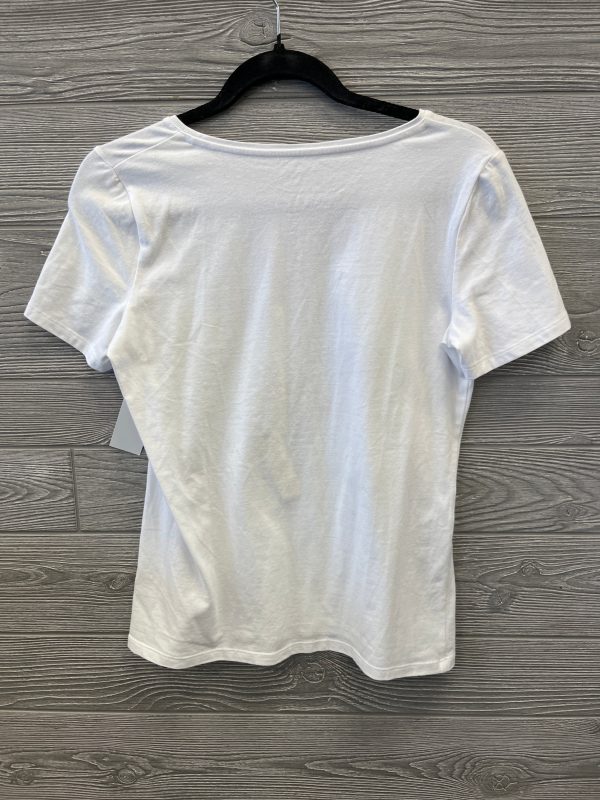 Top Short Sleeve By Talbots In White, Size: Petite   S Discount