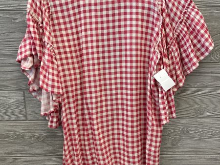 Top Short Sleeve By Maurices In Plaid Pattern, Size: S Online