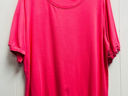 Top Short Sleeve Basic By Isaac Mizrahi Live Qvc In Coral, Size: Xl Supply