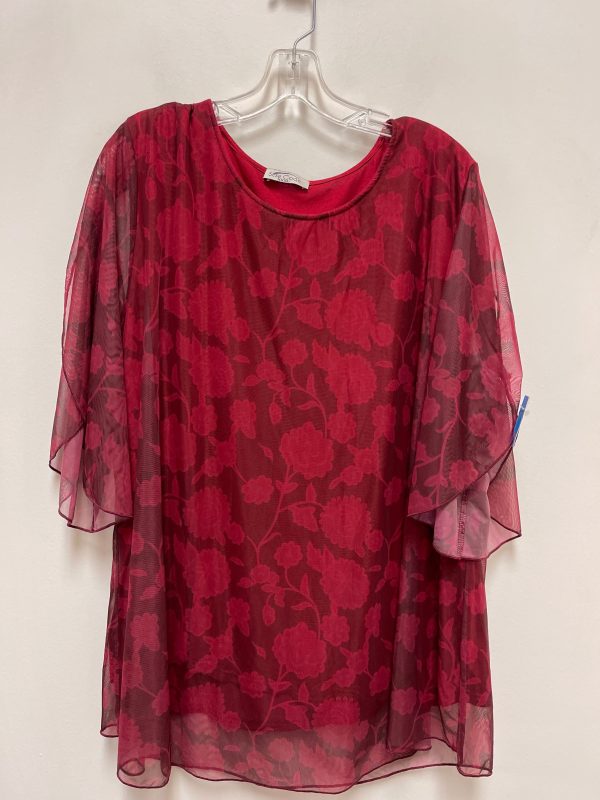 Top Short Sleeve By Clothes Mentor In Red, Size: 3x Online