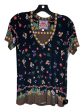 Top Short Sleeve By Johnny Was In Black, Size: Xs Hot on Sale