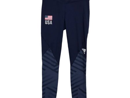 Athletic Leggings By Adidas In Navy, Size:M Online now