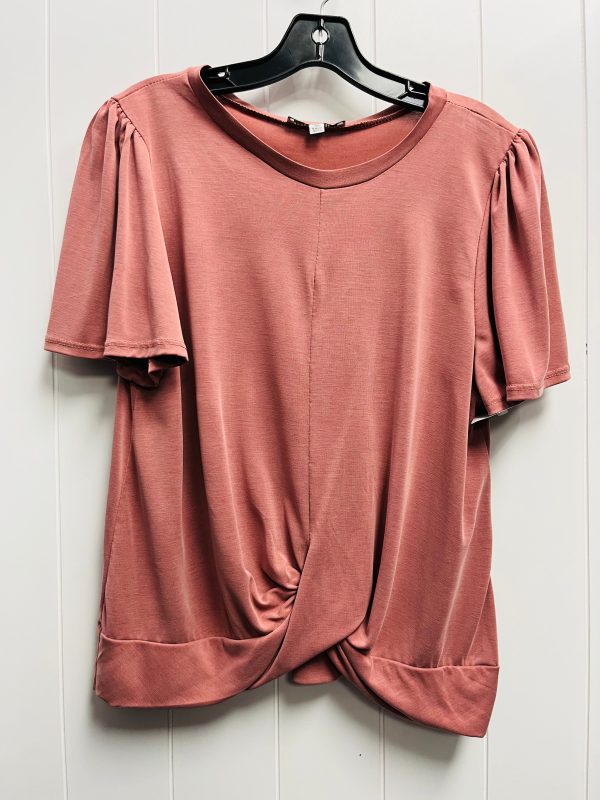 Top Short Sleeve By Green Envelope In Mauve, Size: Xl Online Sale