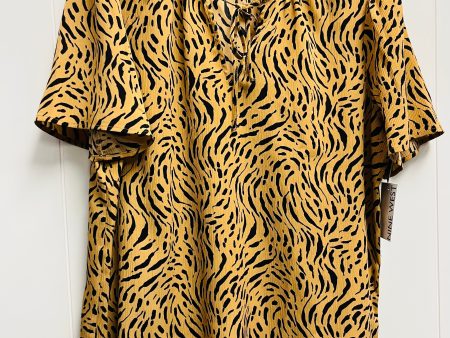 Top Short Sleeve By Nine West Apparel In Animal Print, Size: L Discount