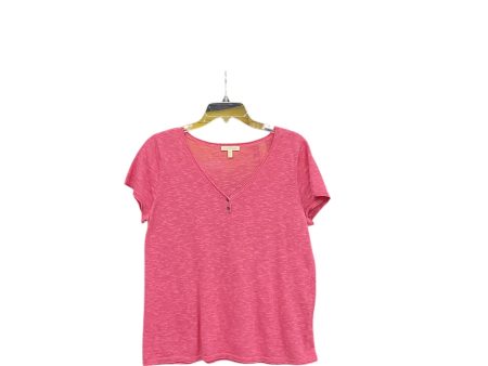 Top Short Sleeve By Eileen Fisher In Pink, Size: M Supply