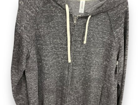 Athletic Jacket By Jerzees In Grey, Size: L For Sale