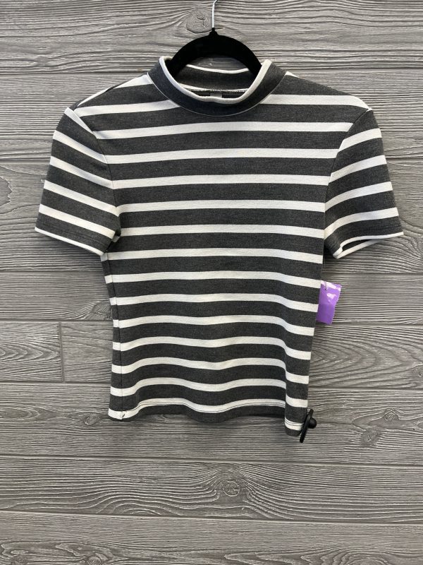 Top Short Sleeve By American Apparel In Striped Pattern, Size: S Sale