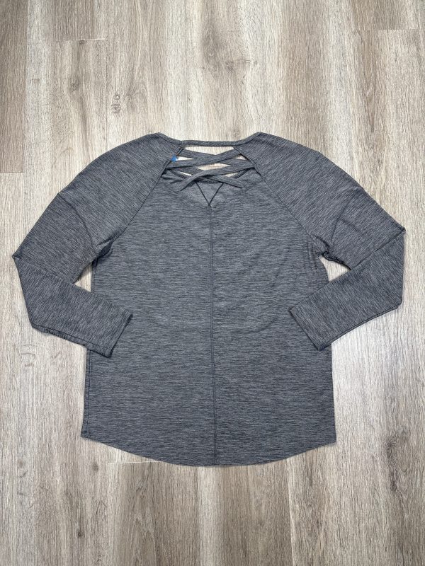 Athletic Top Long Sleeve Crewneck By Apana In Grey, Size: M Cheap