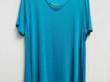 Top Short Sleeve By Chicos In Teal, Size: L Sale