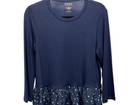 Top Long Sleeve Designer By Kate Spade In Blue & White, Size: S Online